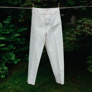 Jesse Kamm Straight Leg Pants in White